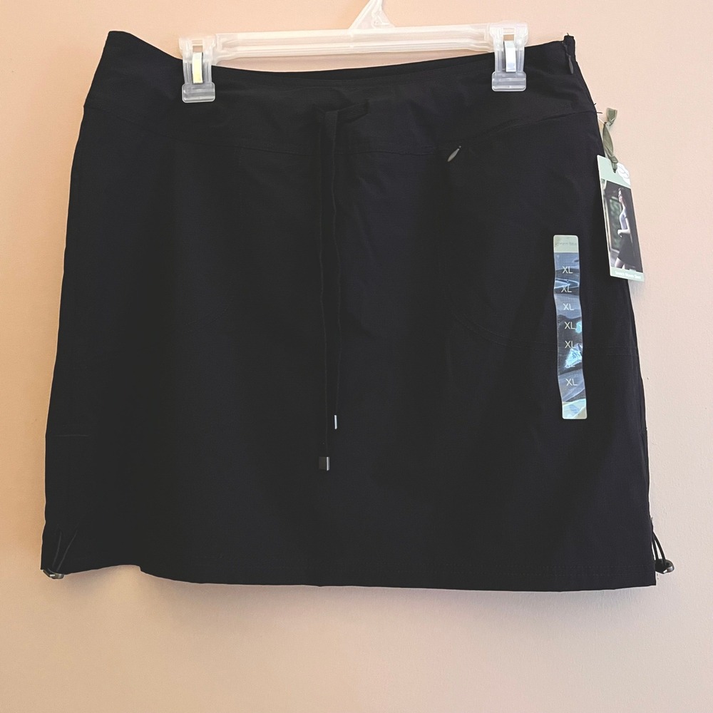 Green Tea Black Stretch Skort Womens XL Hiking Golf Tennis Skirt NWT Gorpcore
